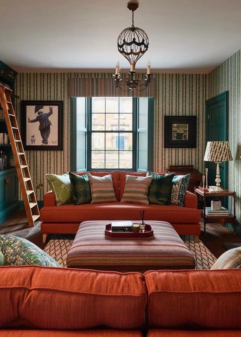 Tribal Stripe Wallpaper - @amberyardinteriors